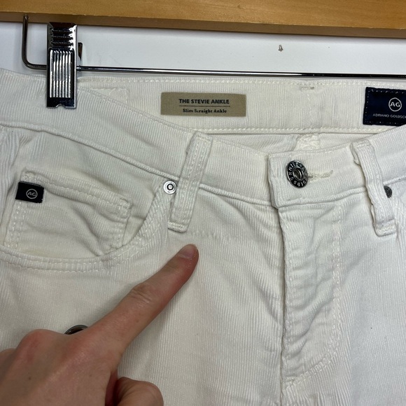 Adriano Goldschmied The Stevie Ankle Slim Straight Corduroy Pants Womens Sz 26R - Picture 8 of 8